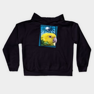 yellow-headed parrot Kids Hoodie